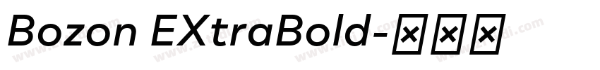 Bozon EXtraBold字体转换 Bozon EXtraBold字体转换